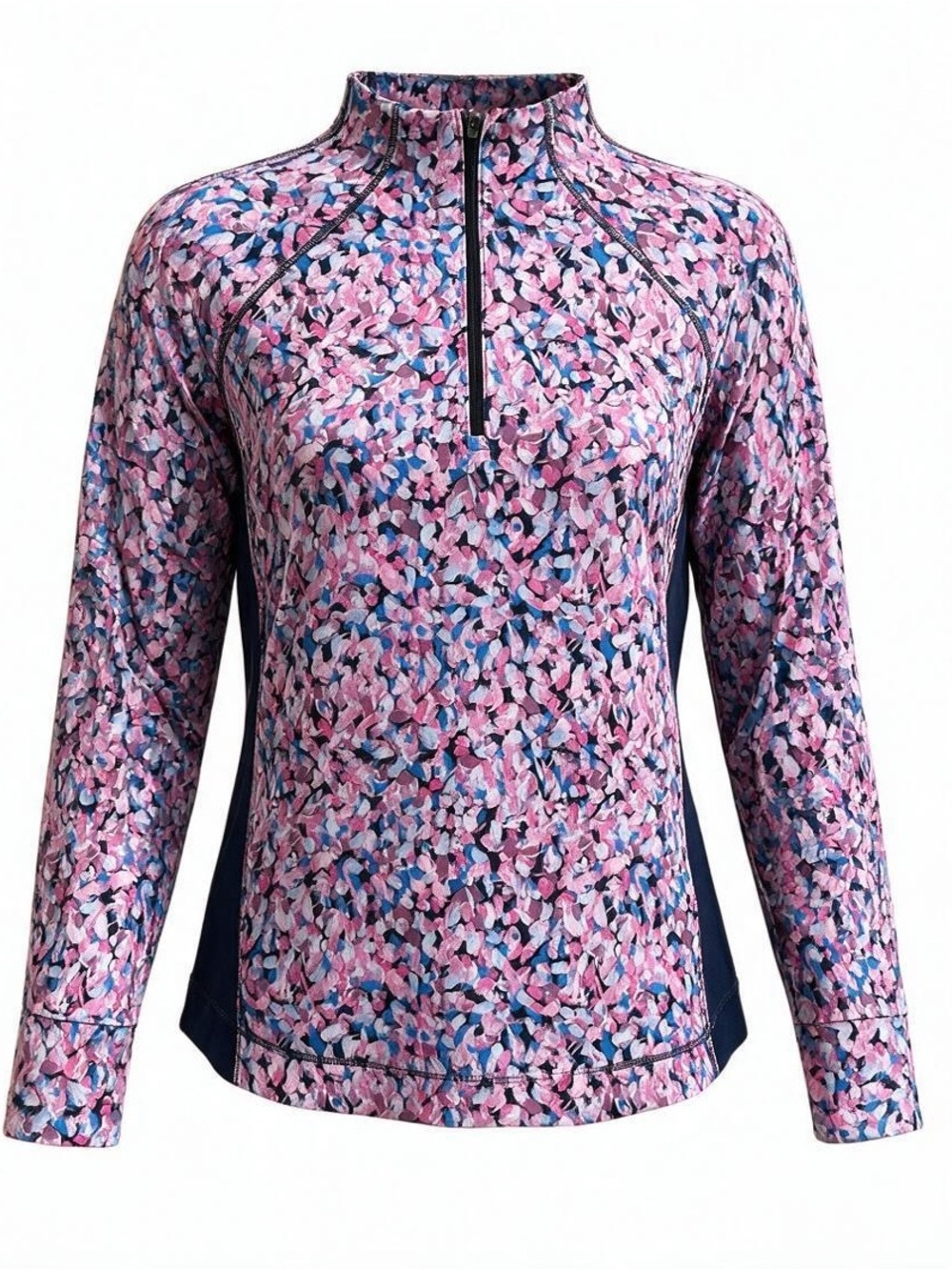 T by TALBOTS multi color quarter zip pullover athletic style top size 2X